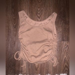 Drawstring Side Crop Top